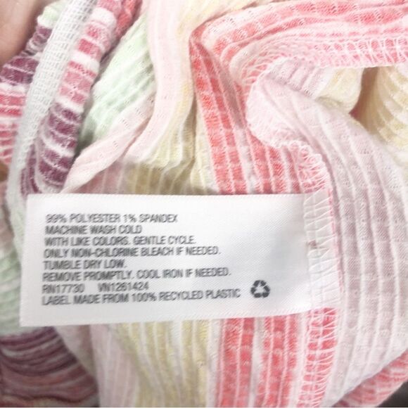 WILD FABLE | Colorful Striped Romper Twist Knot Cut Out Front Women’s Size M - Picture 11 of 11